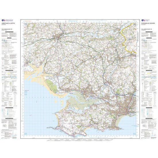 Landranger Active 159 Swansea & Gower, Carmarthen Map With Digital Version