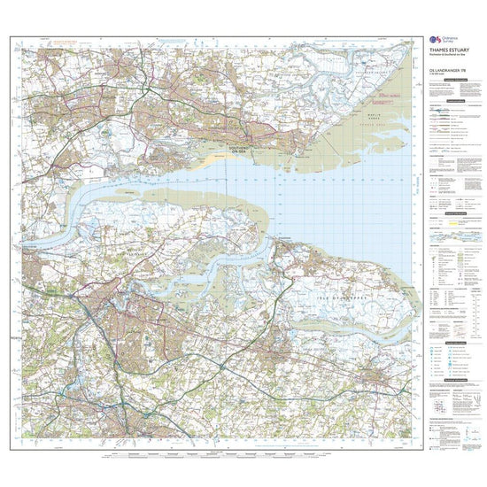 Landranger Active 178 Thames Estuary, Rochester & Southend-on-Sea Map With Digital Version