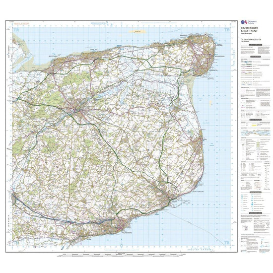 Landranger Active 179 Canterbury & East Kent, Dover & Margate Map With Digital Version