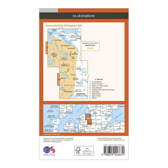 Explorer 435 An Teallach & Slioch Map With Digital Version