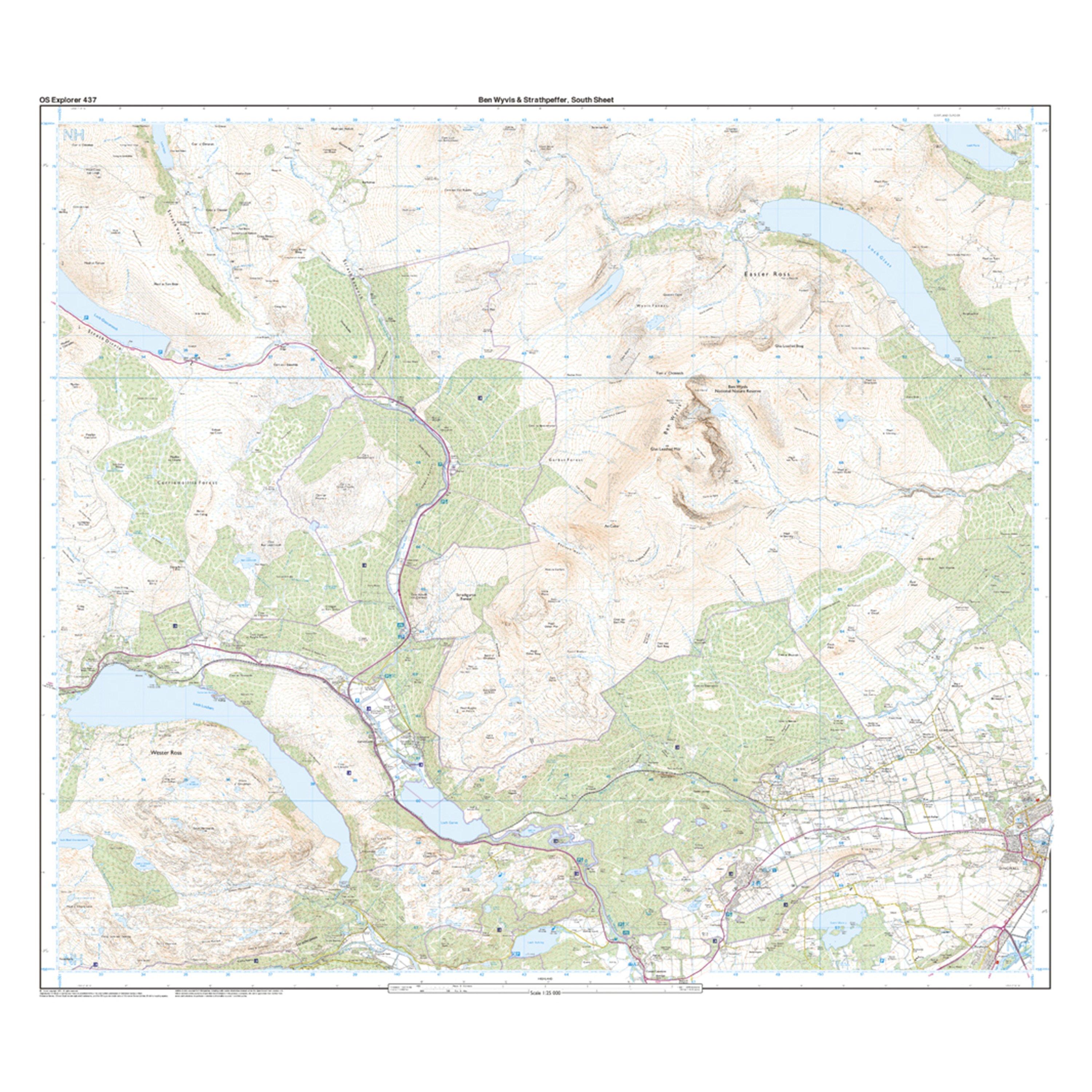 Explorer 437 Ben Wyvis & Strathpeffer Map With Digital Version