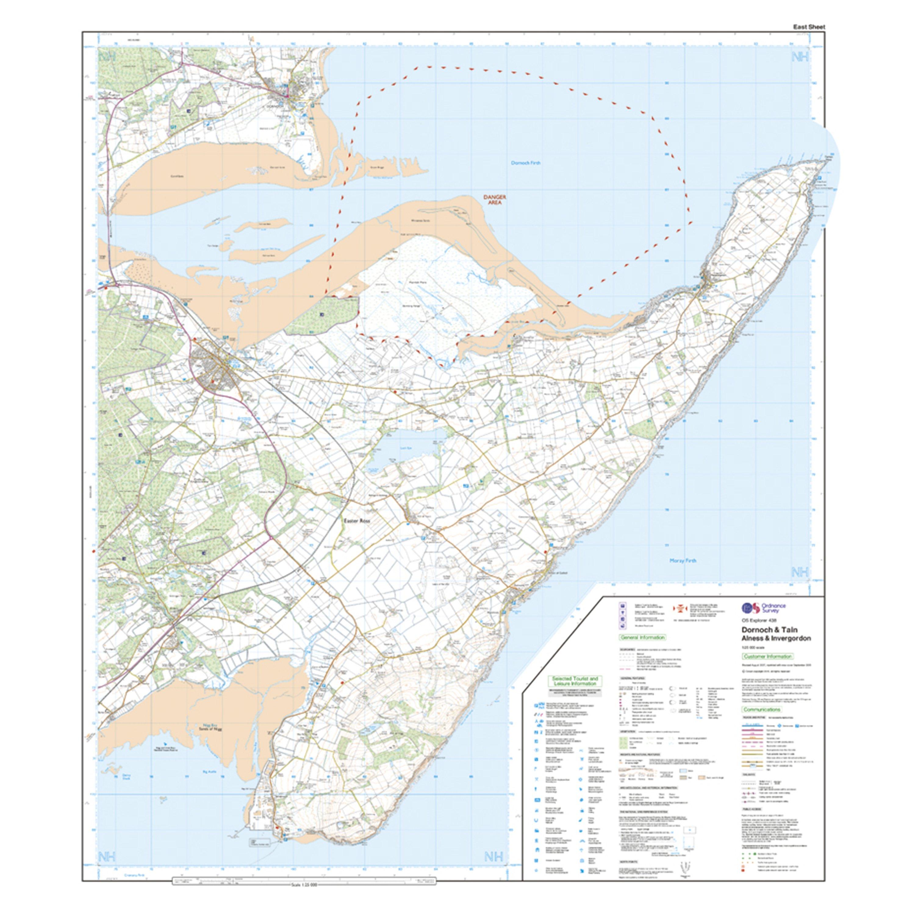 Explorer 438 Dornoch & Tain Map With Digital Version