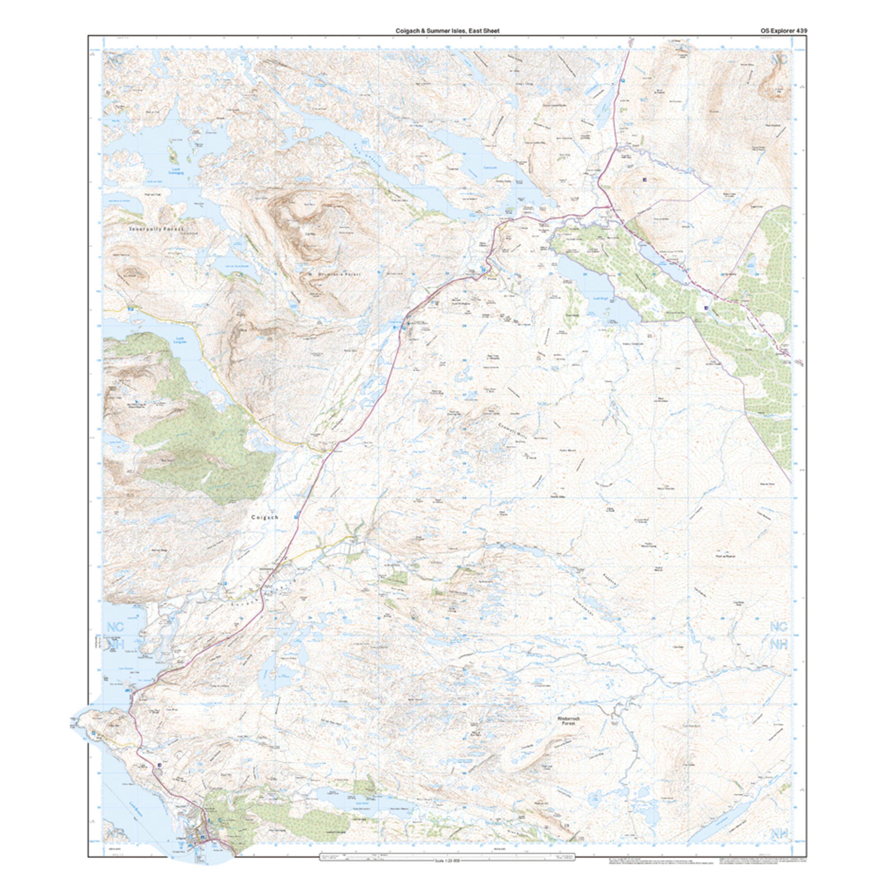 Explorer 439 Coigach & Summer Isles Map With Digital Version