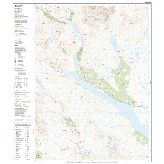 Explorer 440 Glen Cassley & Glen Oykel Map With Digital Version