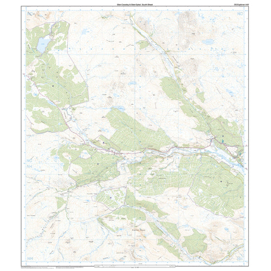 Explorer 440 Glen Cassley & Glen Oykel Map With Digital Version