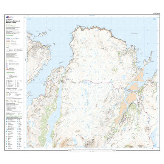Explorer 447 Ben Hope, Ben Loyal & Kyle of Tongue Map With Digital Version