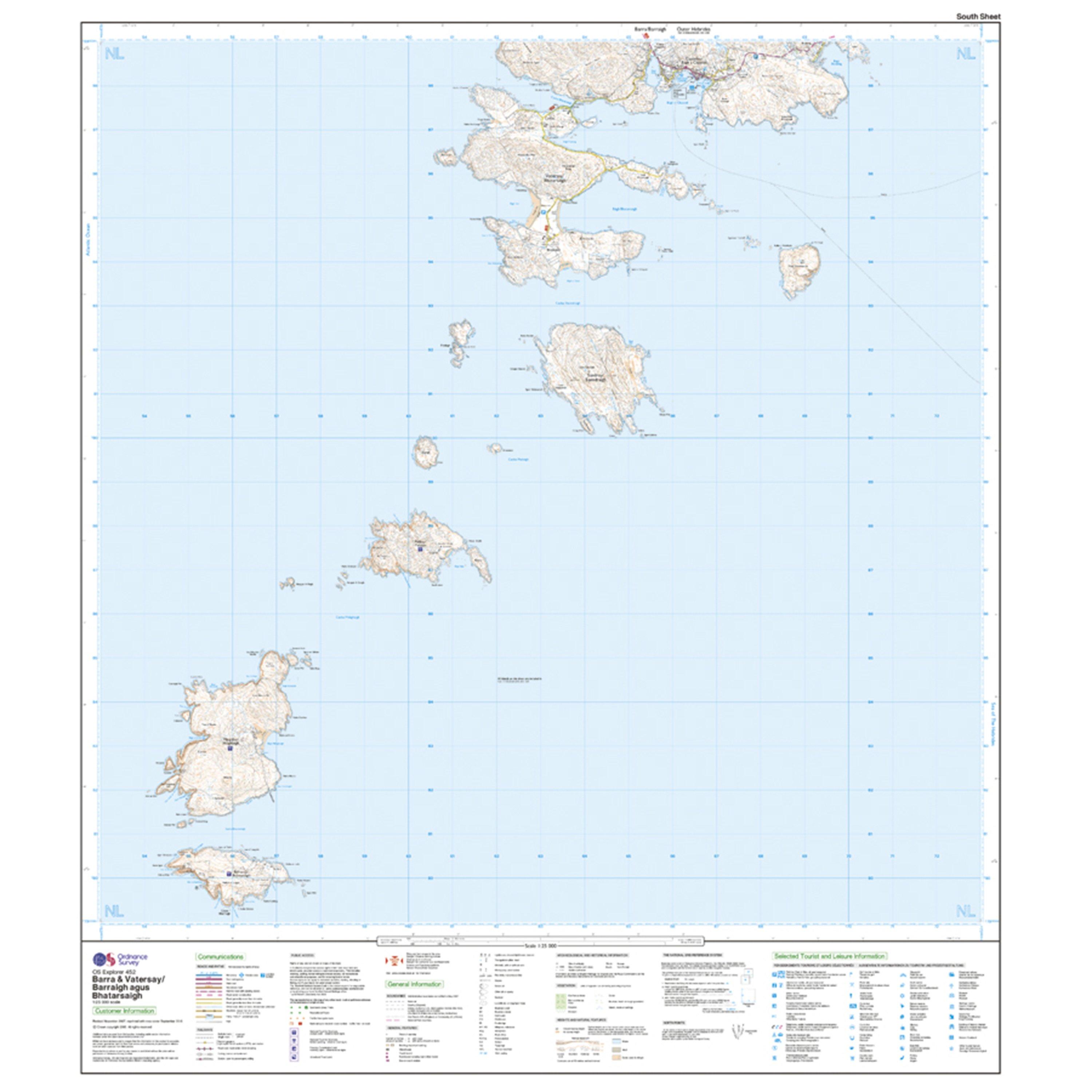 Explorer 452 Barra & Vatersay Map With Digital Version