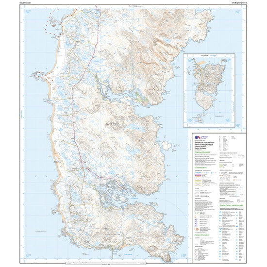 Explorer 453 Benbecula & South Uist Map With Digital Version