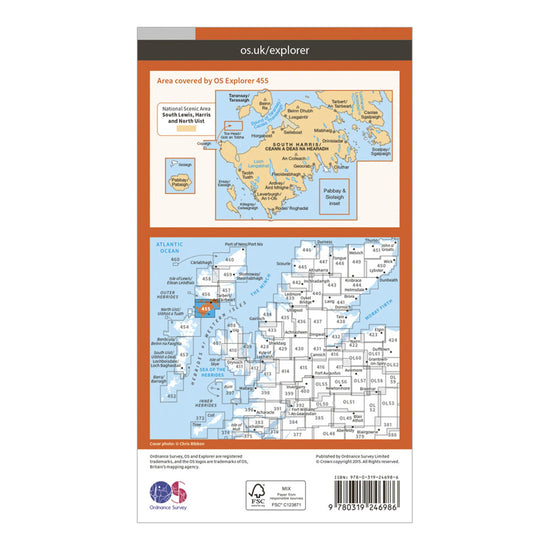 Explorer 455 South Harris Map With Digital Version
