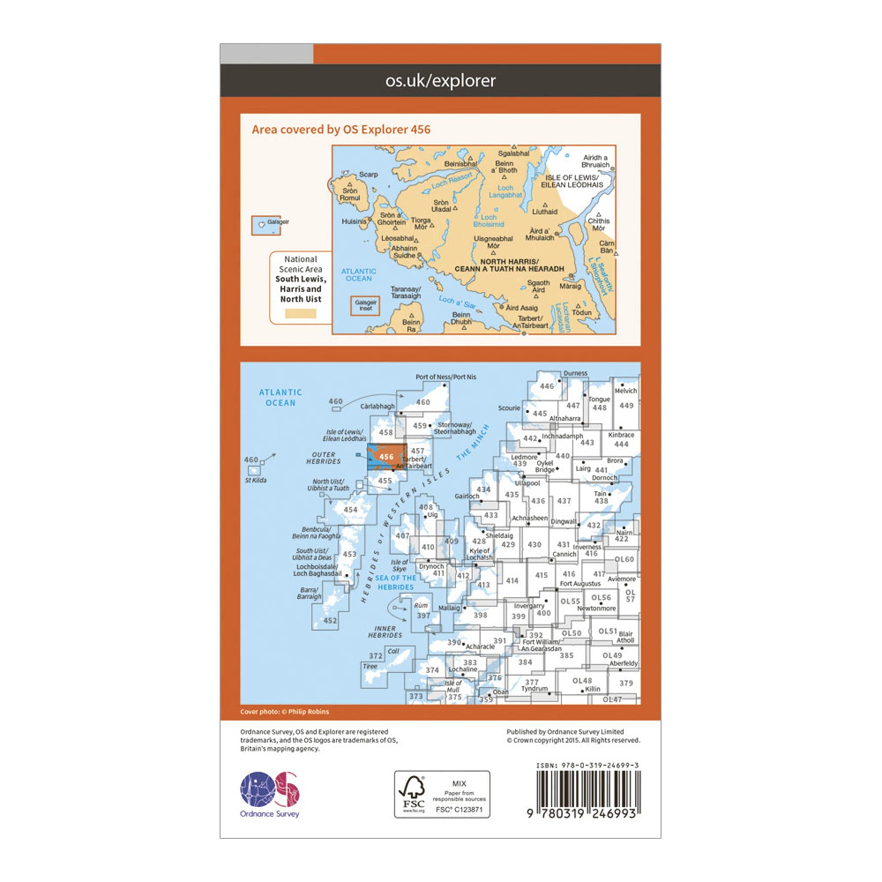 Explorer 456 North Harris & Loch Seaforth Map With Digital Version
