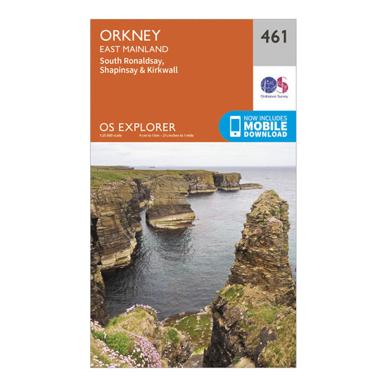 Explorer 461 Orkney – East Mainland Map With Digital Version