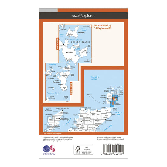 Explorer 461 Orkney – East Mainland Map With Digital Version
