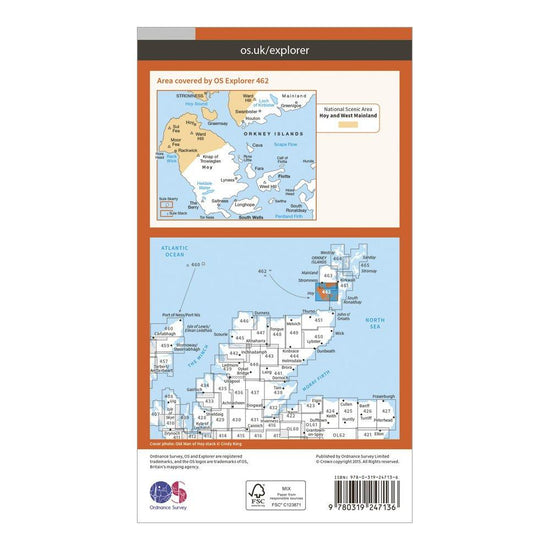 Explorer 462 Orkney Map With Digital Version