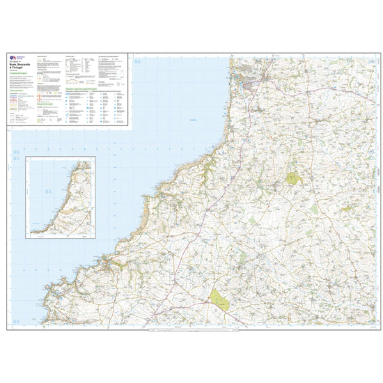 Explorer 111 Bude, Boscastle & Tintagel Map With Digital Version