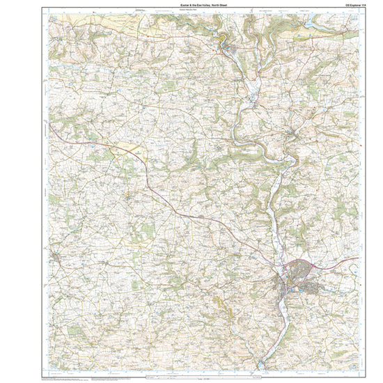 Explorer 114 Exeter & The Exe Valley Map With Digital Version