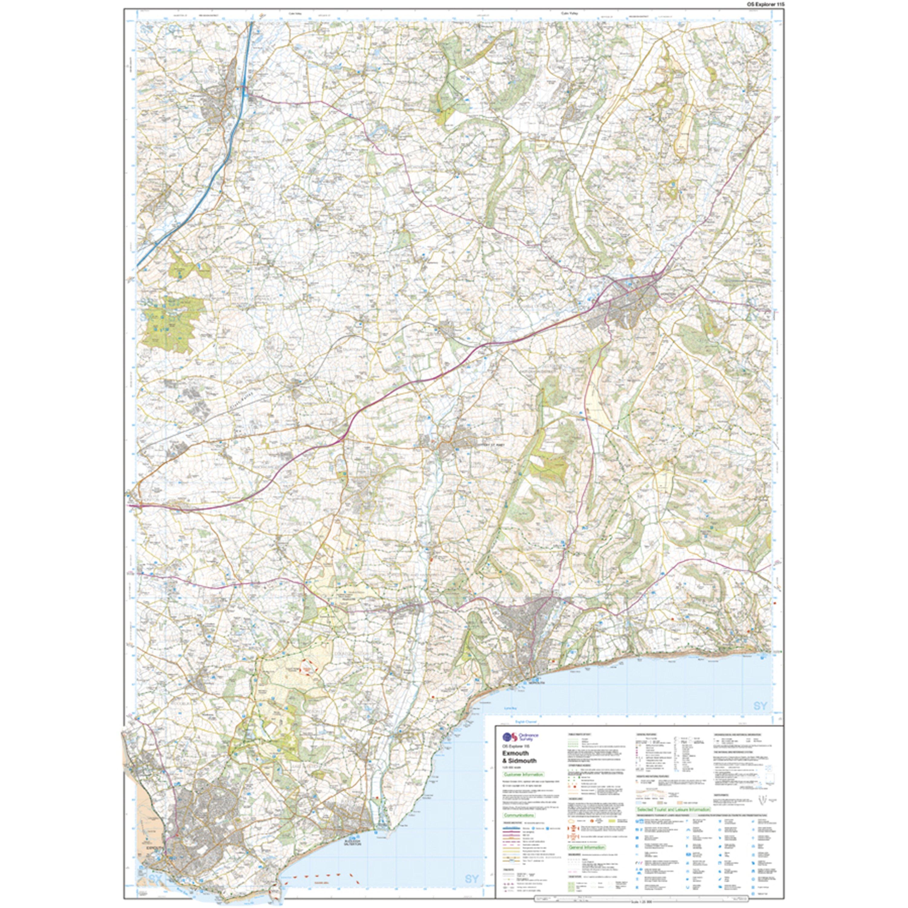 Explorer 115 Exmouth & Sidmouth Map With Digital Version