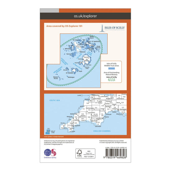 Explorer Active 101 Isles of Scilly Map With Digital Version