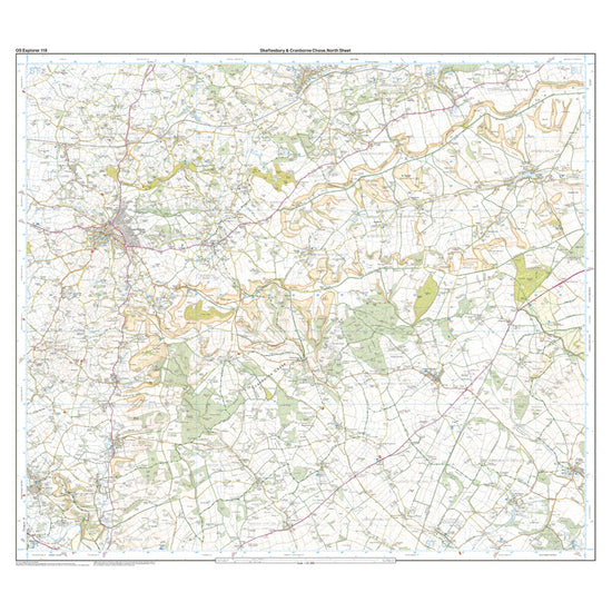 Explorer 118 Shaftesbury & Cranborne Chase Map With Digital Version