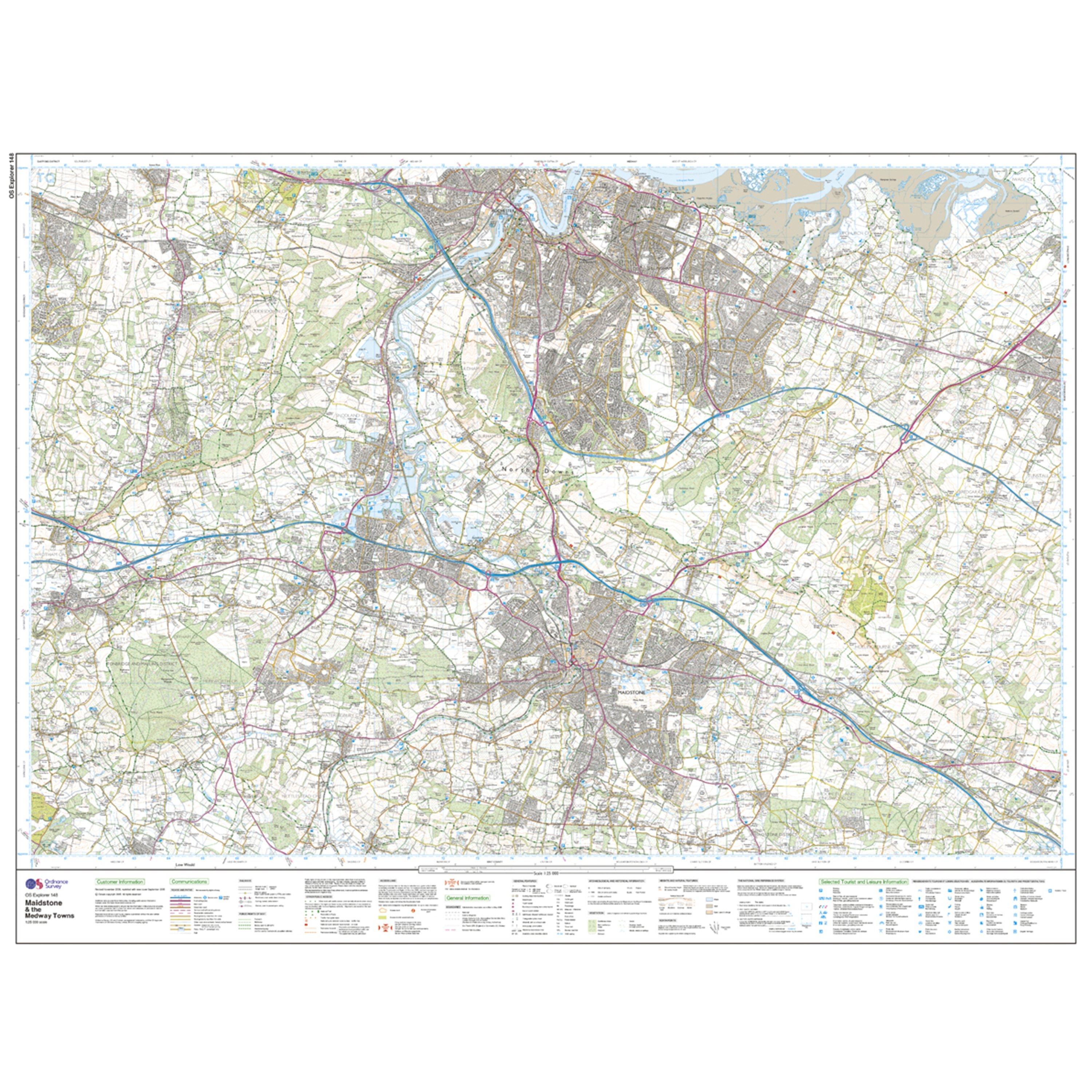 Explorer 148 Maidstone & The Medway Towns Map With Digital Version