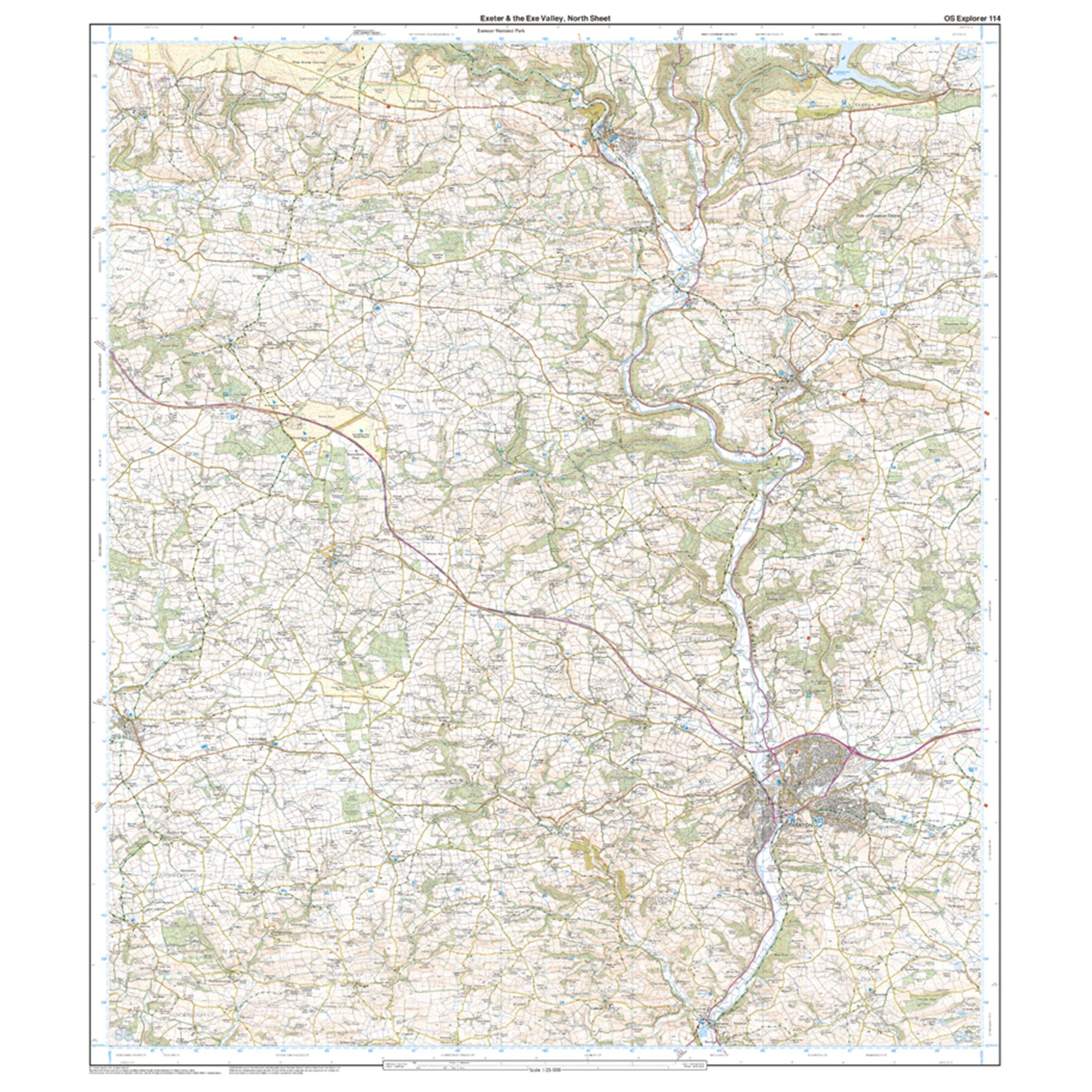 Explorer Active 114 Exeter & The Exe Valley Map With Digital Version