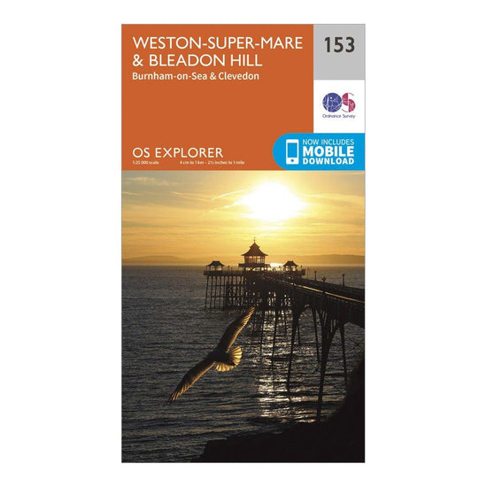 Explorer 153 Weston-Super-Mare & Bleadon Hill Map With Digital Version