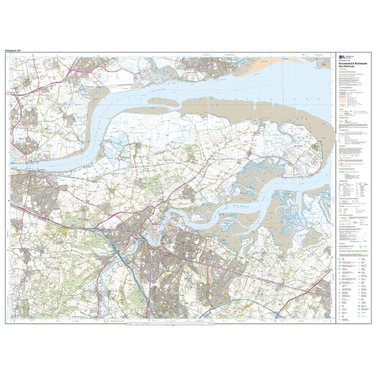 Explorer 163 Gravesend & Rochester Map With Digital Version