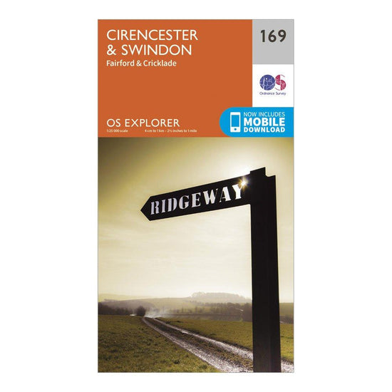 Explorer 169 Cirencester & Swindon Map With Digital Version