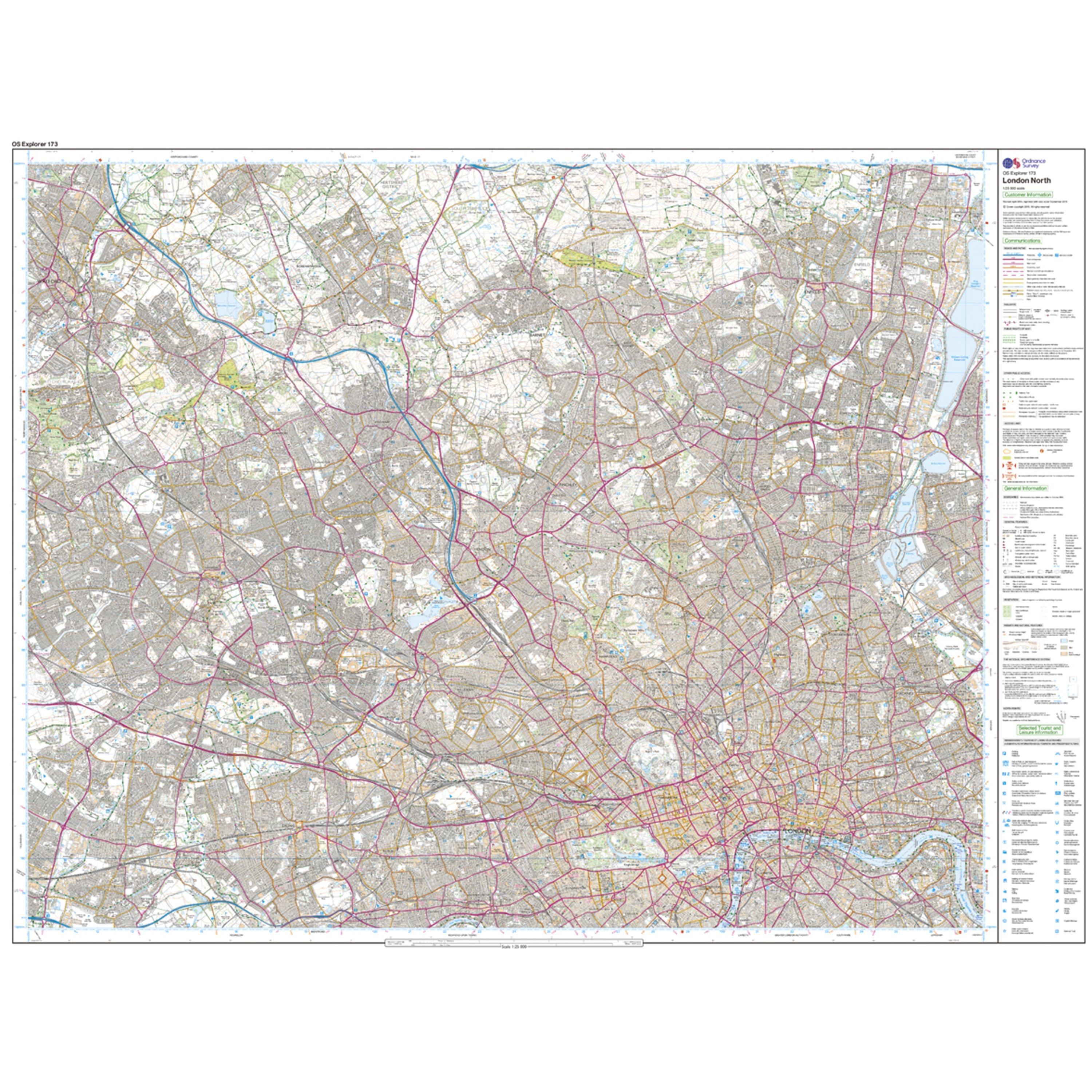 Explorer 173 London North Map With Digital Version