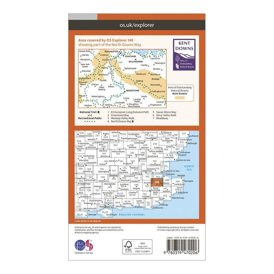 Explorer Active 148 Maidstone & The Medway Towns Map With Digital Version