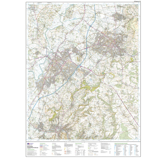 Explorer 179 Gloucester, Cheltenham & Stroud Map With Digital Version