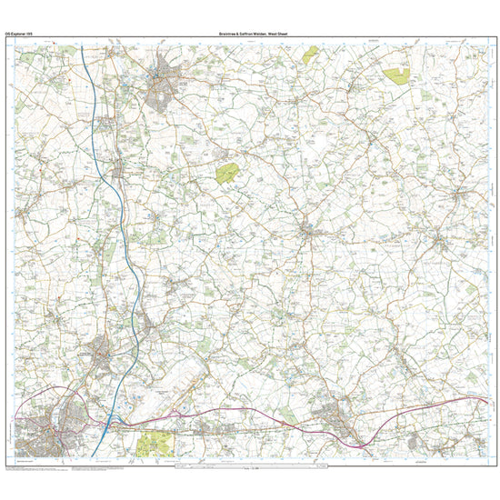 Explorer 195 Braintree & Saffron Walden Map With Digital Version