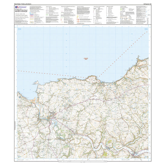 Explorer 198 Cardigan & New Quay, Aberaeron Map With Digital Version