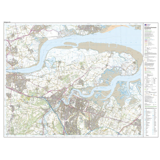 Explorer Active 163 Gravesend & Rochester Map With Digital Version