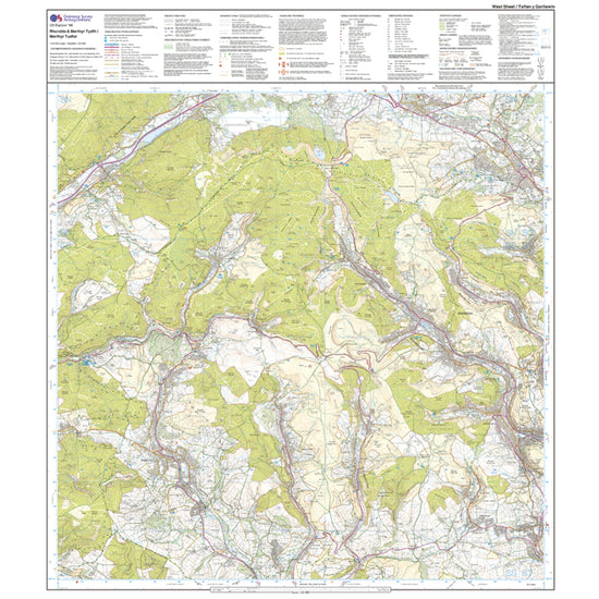Explorer Active 166 Rhondda & Merthyr Tydfil Map with Digital Version