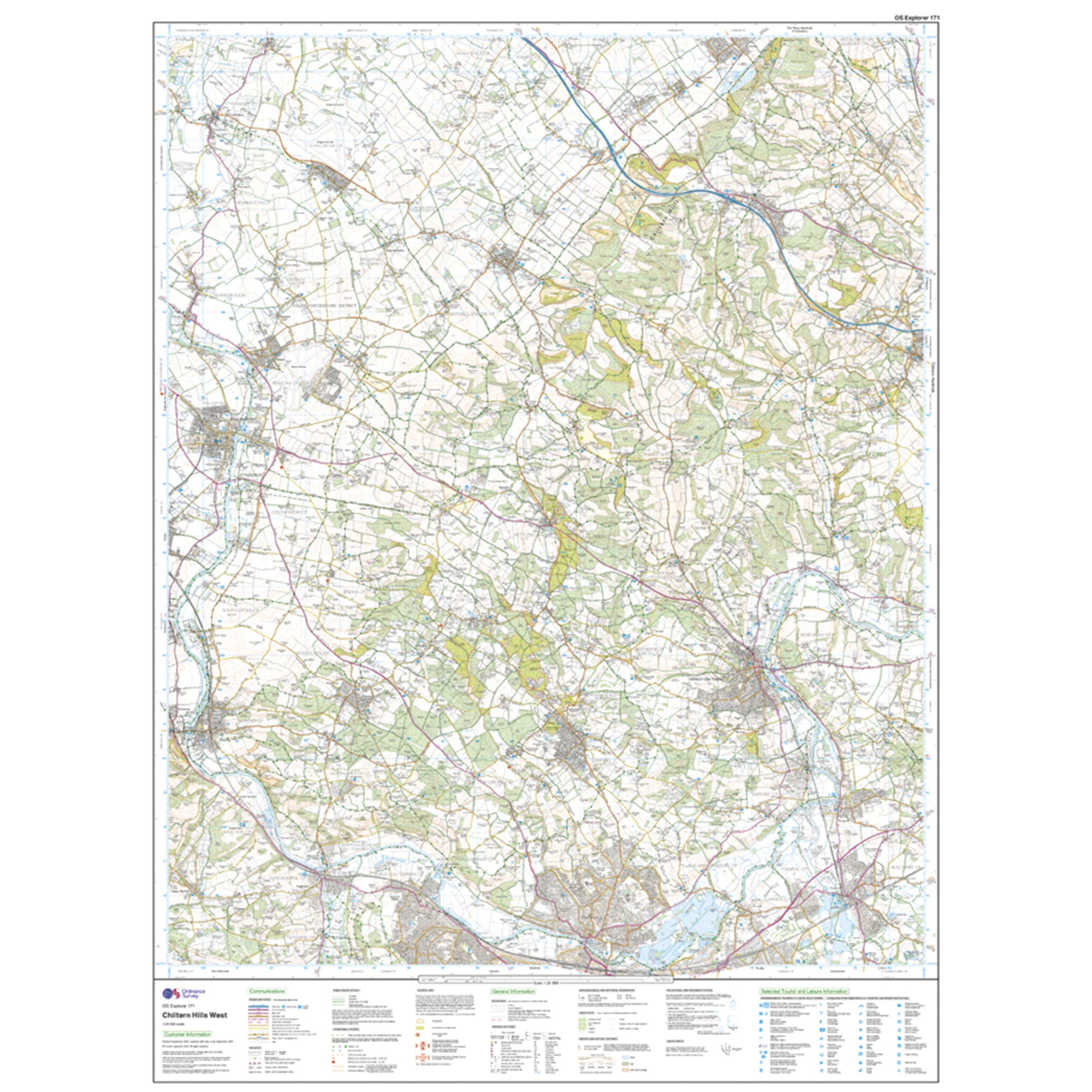 Explorer Active 171 Chiltern Hills West, Henley-on-Thames & Wallingford Map With Digital Version