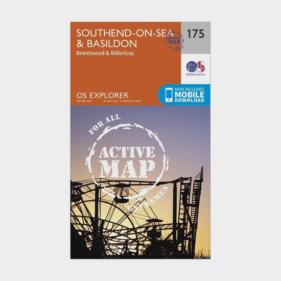 Explorer Active 175 Southend-on-Sea & Basildon Map With Digital Version