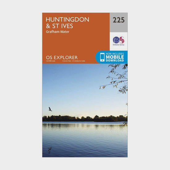 Explorer 225 Huntingdon, St Ives & Grafham Water Map With Digital Version