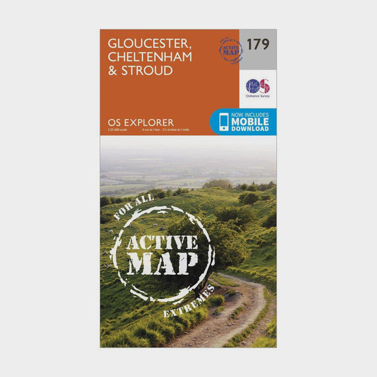 Explorer Active 179 Gloucester, Cheltenham & Stroud Map With Digital Version