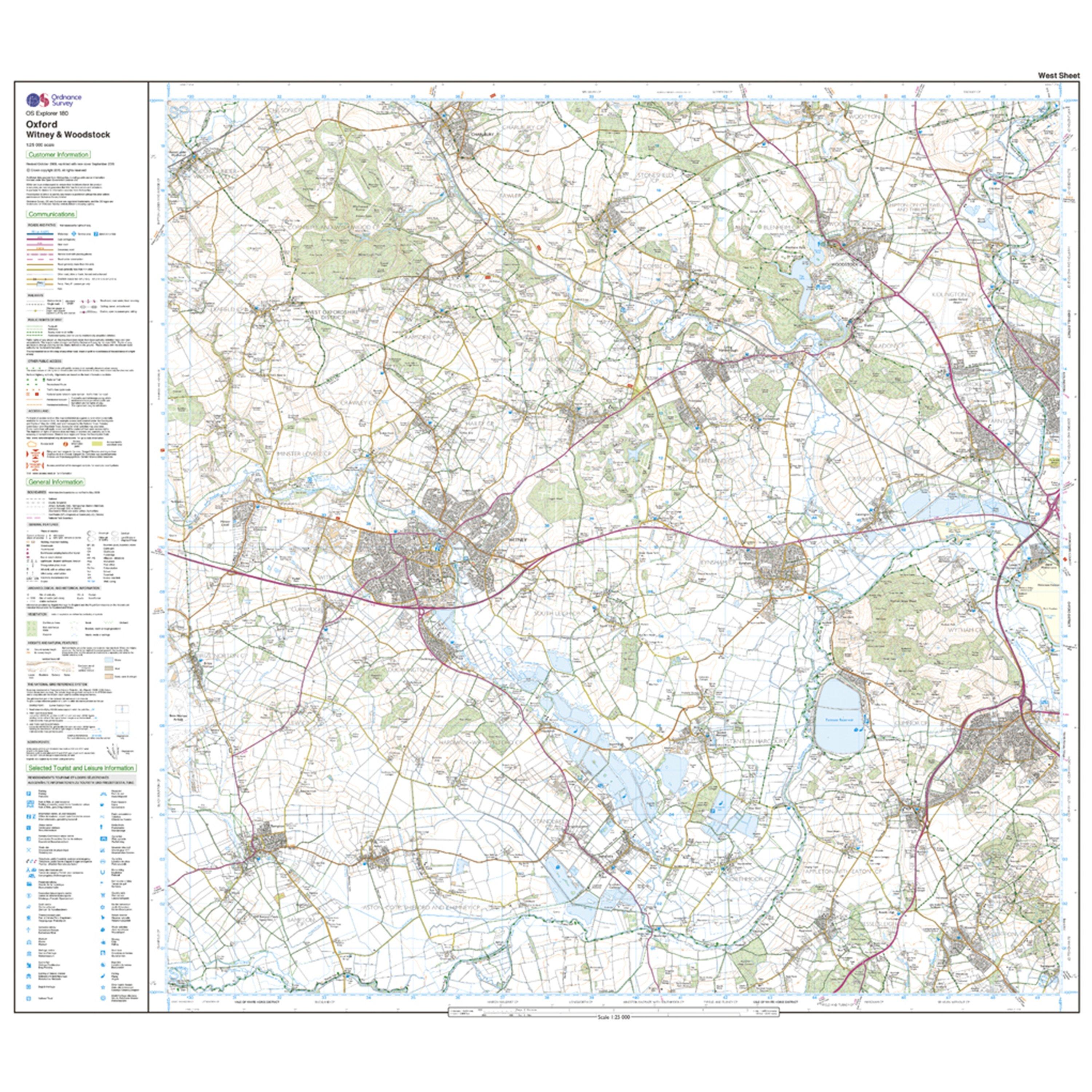 Explorer Active 180 Oxford, Witney & Woodstock Map With Digital Version