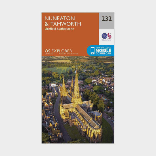 Explorer 232 Nuneaton & Tamworth Map With Digital Version