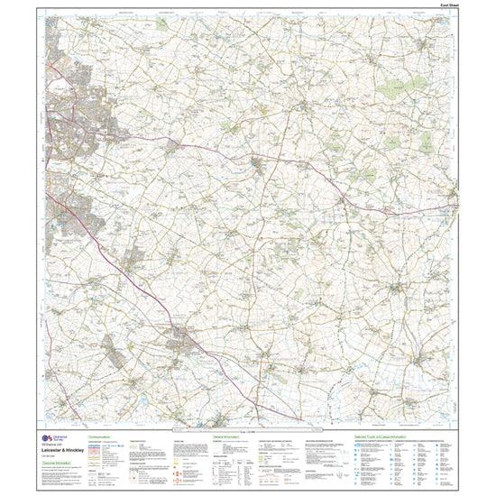 Explorer 233 Leicester & Hinckley Map With Digital Version