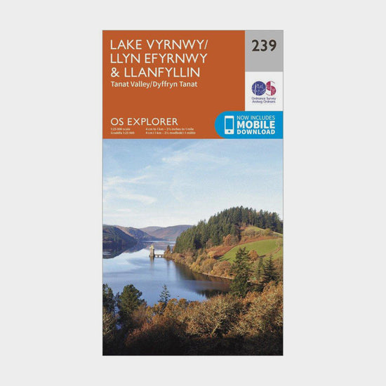 Explorer 239 Lake Vyrnwy & Llanfyllin Map With Digital Version