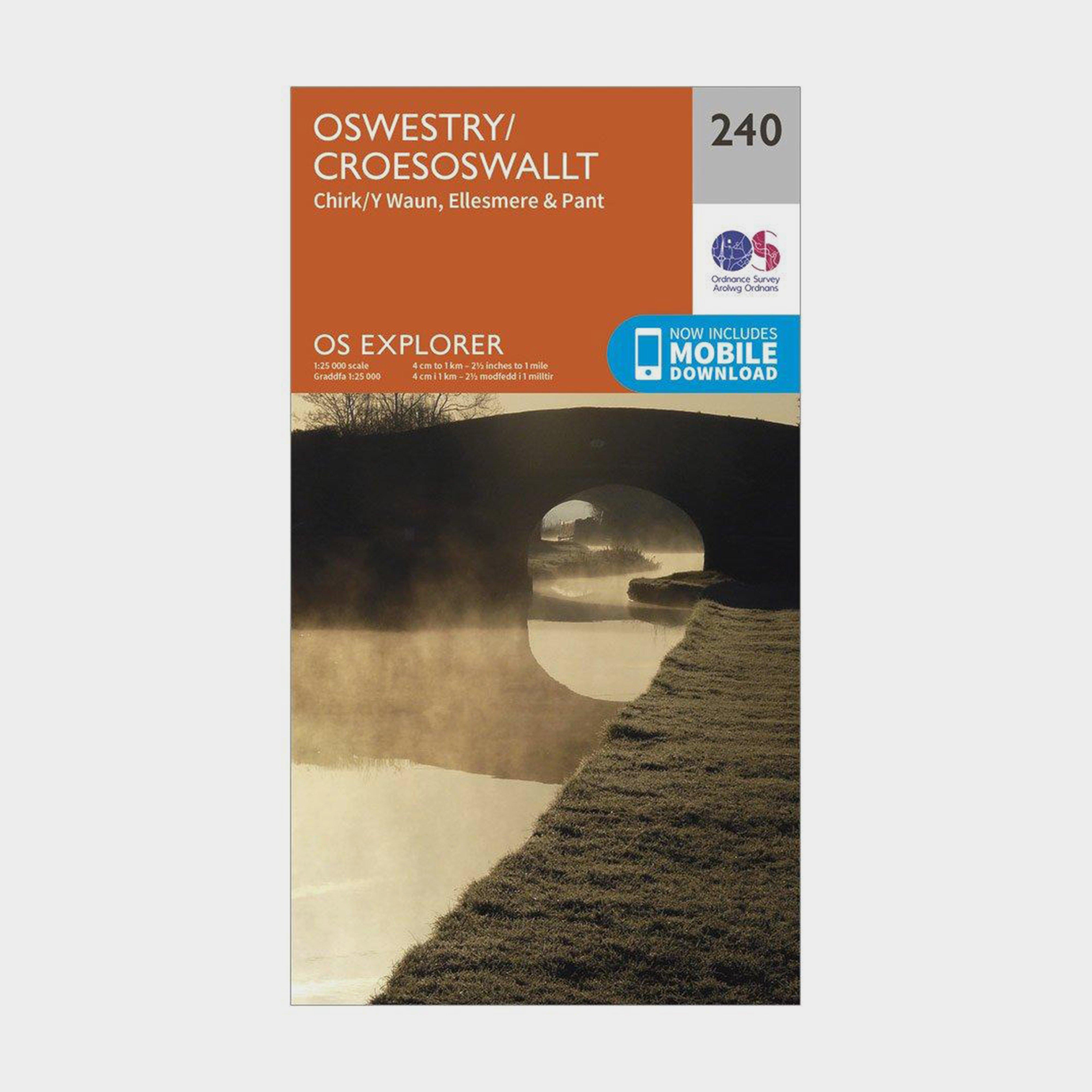 OS Explorer 240 Oswestry Map With Digital Version