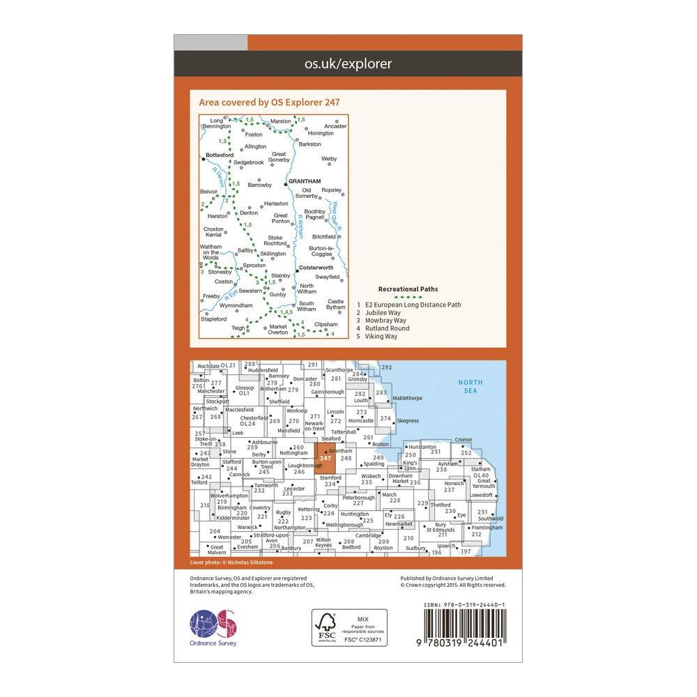 Explorer 247 Grantham Map With Digital Version