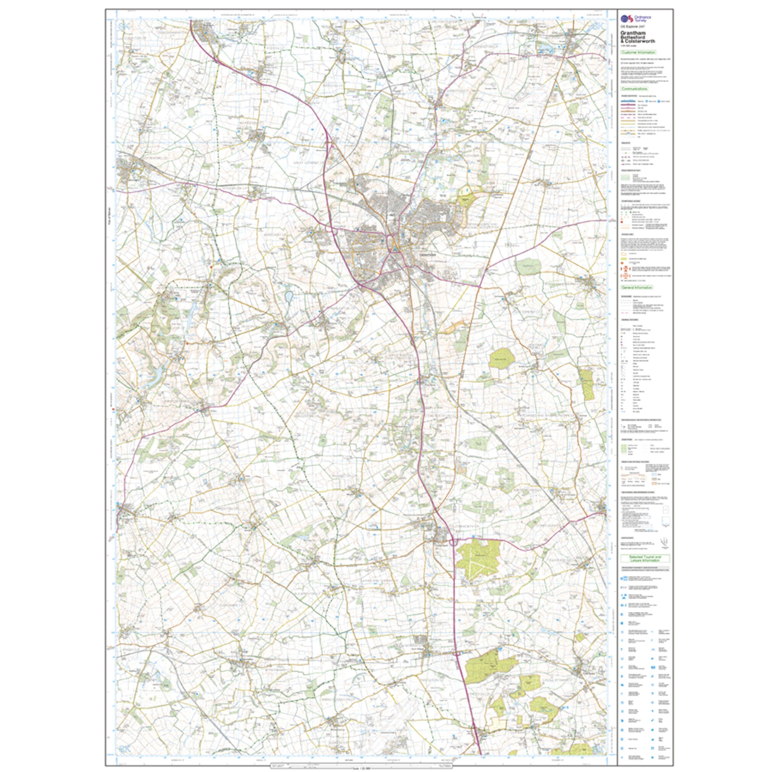 Explorer 247 Grantham Map With Digital Version
