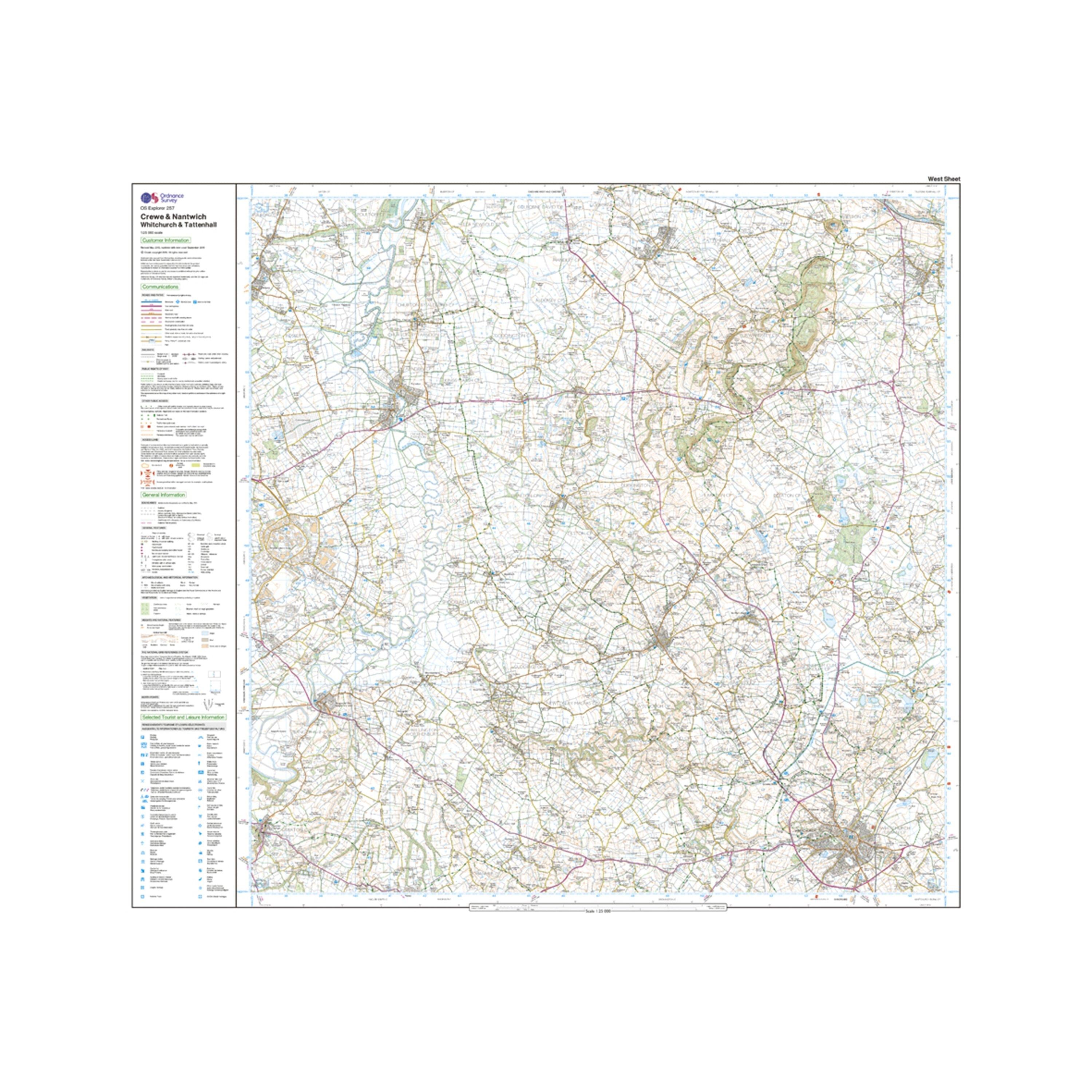 Explorer 257 Crewe & Nantwich Map With Digital Version