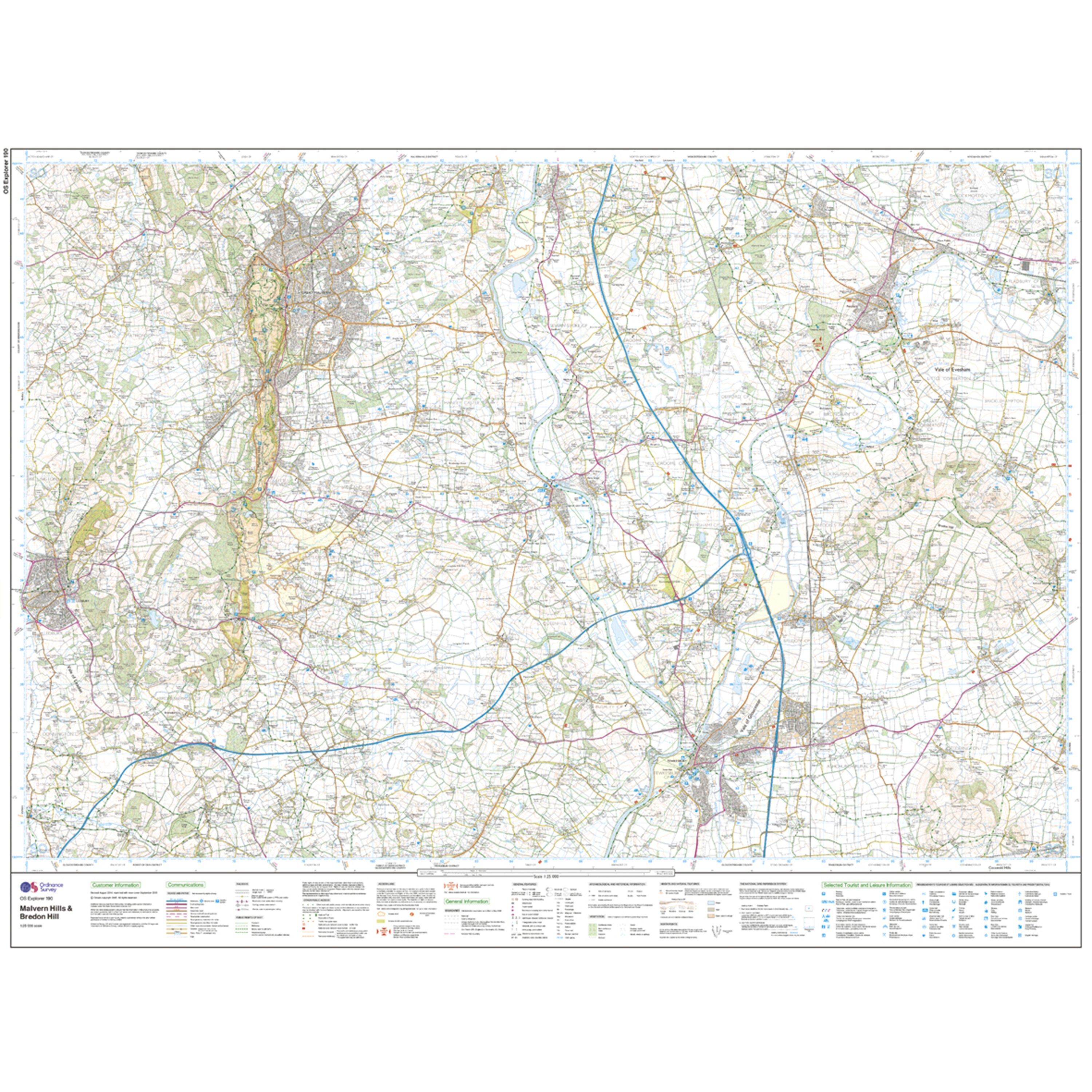 Explorer Active 190 Malvern Hills & Bredon Hill Map With Digital Version