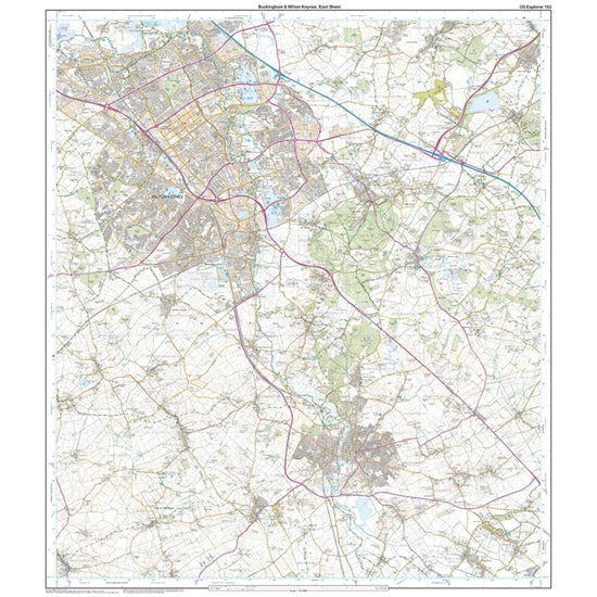 Explorer Active 192 Buckingham & Milton Keynes Map With Digital Version