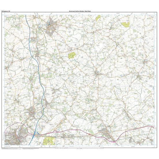 Explorer Active 195 Braintree & Saffron Walden Map With Digital Version