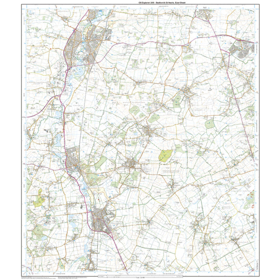 Explorer Active 208 Bedford & St Neots Map With Digital Version